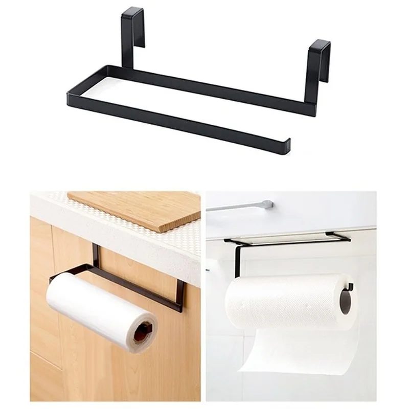 Кухонная бумажная вешалка держатель для полотенец, держатель для рулона бумаги для ванной комнаты, вешалка для бумажных полотенец, кухонный шкаф, дверной крюк, органайзер для хранения, LB90917