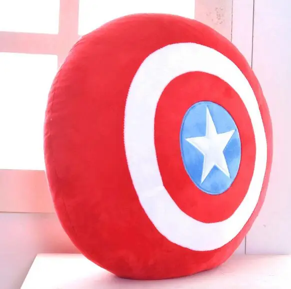 The Avengers Captain America Shield Soft Plush Cushion Pillow Stuffed Doll Toy 