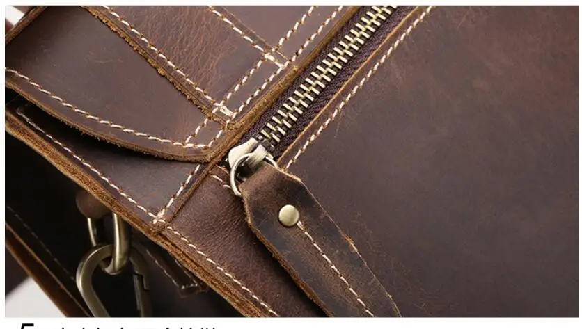 CHSANATO NEW 3 in 1 Business Backpacks Crazy Horse Leather Backpack For Vintage Men Travel Shoulder Bags Quality Male Mochilas