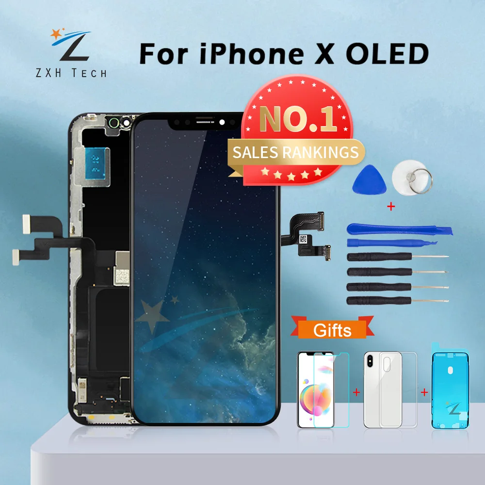 AAA+++ For iPhone X OLED With 3D Touch Digitizer Assembly No Dead Pixel LCD Screen Replacement Display For iPhoneX LCD with Gift|Mobile Phone LCD Screens| - AliExpress