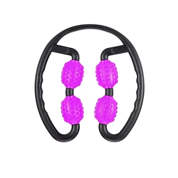 

1 Pc Leg Relaxation Roller Fitness Equipment 360 Degree Roller Massager Massage Stick Ring Clamp for Home(Random Color)