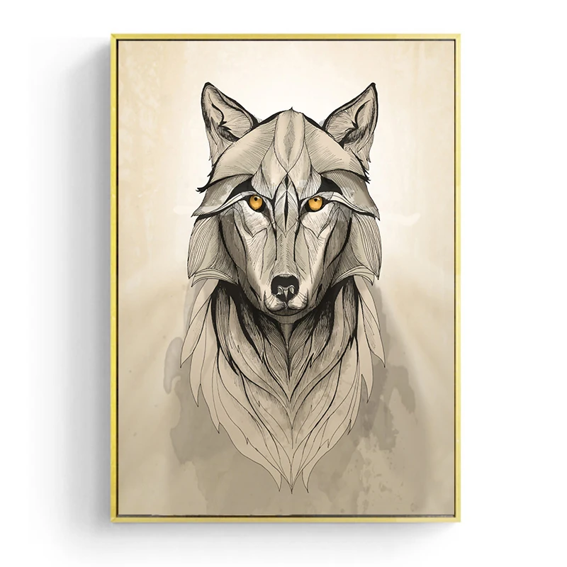 Холщовая картина анимальный настенное искусство лев тигр медведь Woof плакаты и принты настенные картины для украшения гостиной домашний декор - Цвет: Светло-зеленый