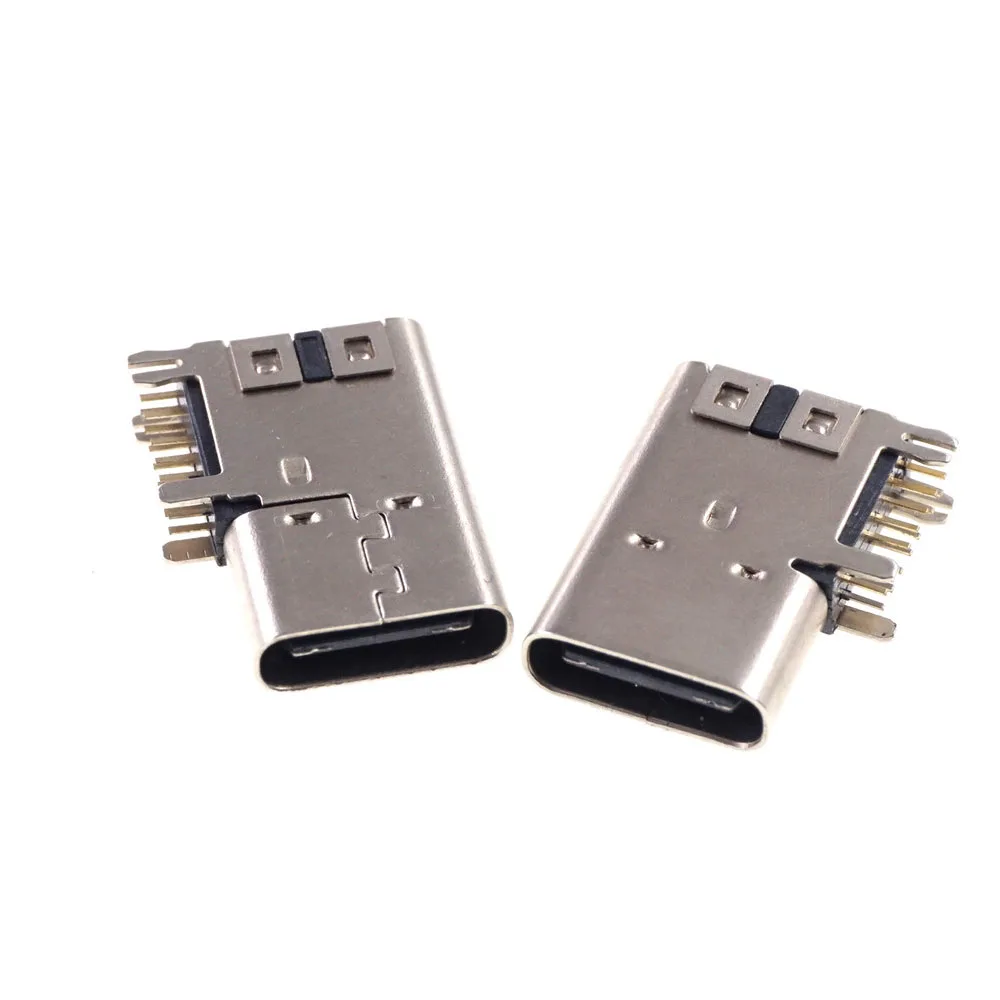 5 шт. разъем USB 3 1 типа C 14 контактов гнездовой сквозные отверстия угловой 90