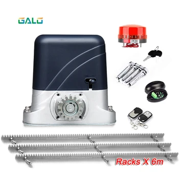 

Basic Model Sliding Gate Opener AC600kg 1400Lbs with 6 meters steel rack Zipper gear frame for Home Villa Metal Iron gate
