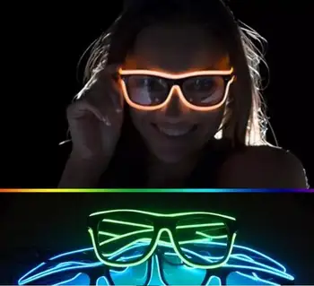 

3 Modes Quick Flashing El Led Glasses Luminous Party Lighting Colorful Glowing Classic Toys for Dj Bright Light Holiday Gift