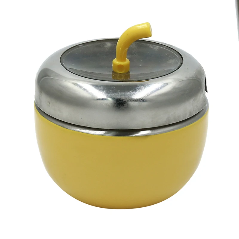 yellow Коробки для специй инструменты для приготовления пищи красочные формы яблока кухонные аксессуары из нержавеющей стали коробка для приправ банка для специй контейнеры для хранения - Цвет: yellow