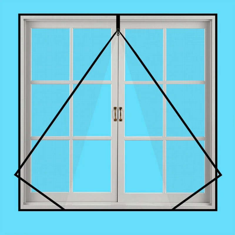 60-100 Customize window screening Mosquito nets for window With zipper Mosquito screens Curtain Door and window screen 