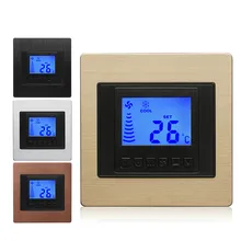 Центральный Кондиционер ЖК-экран вентилятор с термостатом терморегулятор Температура интеллектуальный контрольный термометр переключатель панель