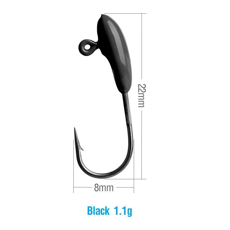 Black DONQL 5/10 шт Мини зажимы для рыболовных крючков 1,1 гр 22 мм колючей приманка со свинцовым льда рыболовный крючок для мягкой червь приманка для карпа на рыбалку аксессуары - Цвет: Black