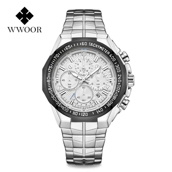 

WWOOR 2019 New Mens Watch Business Sports Quartz Wrist Watch Top Brand Luxury Casual Chronograph Male Watches Relogio Masculino