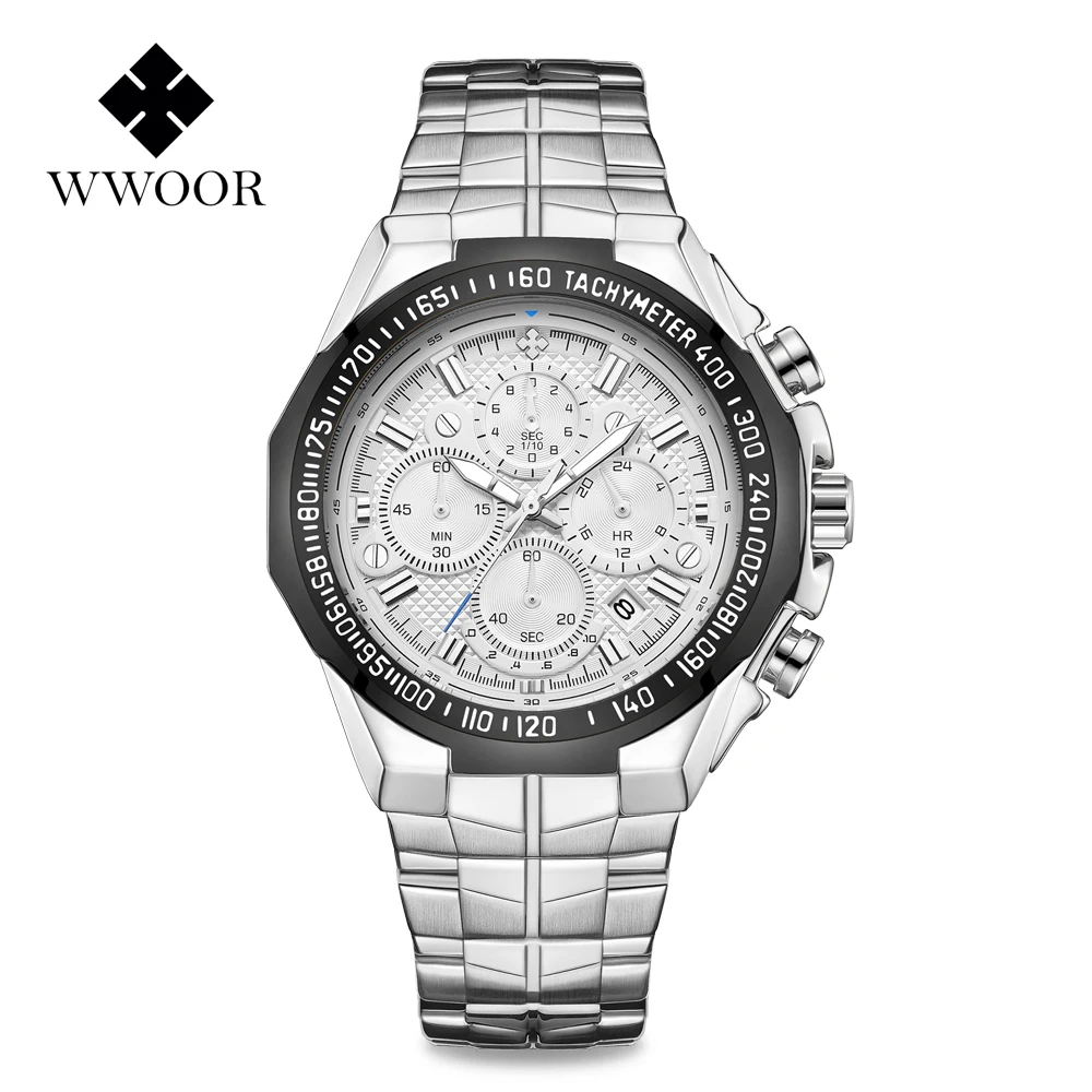 WWOOR новинка 2019 мужские часы деловые Спортивные кварцевые наручные лучший бренд