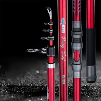 

3.6M-4.5M Fishing Rod Carbon Fiber Anchor Rock Fishing Rod Telescopic Wedkarstwo Olta Spinning Canne Distant Throwing Pole