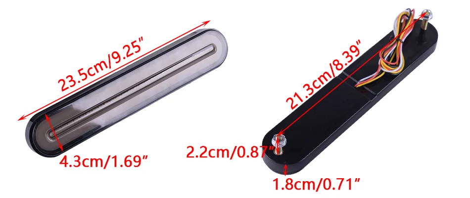 CITALL 2 шт. 3 в 12 V-24 V 2835 SMD двойной Цвет грузовик с прицепом Halo неоновая лампа стоп-сигнал светодиодный течет отложным воротником маркер сигнала задний светильник