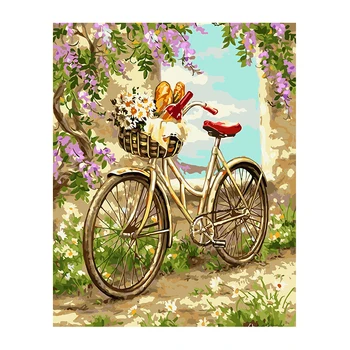 

Chinese pastoral style digital oil painting modern decoration hand-painted coloring painting sofa living room study bedroom