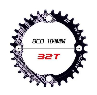 Einzigen geschwindigkeit система Breite kettenblatt 104 BCD RUNDE 32 t 34 t 36 t 38 t MTB 11 s 10 s 9 s 1*11 Kurbel Kettenblatt R - Цвет: black 32T round
