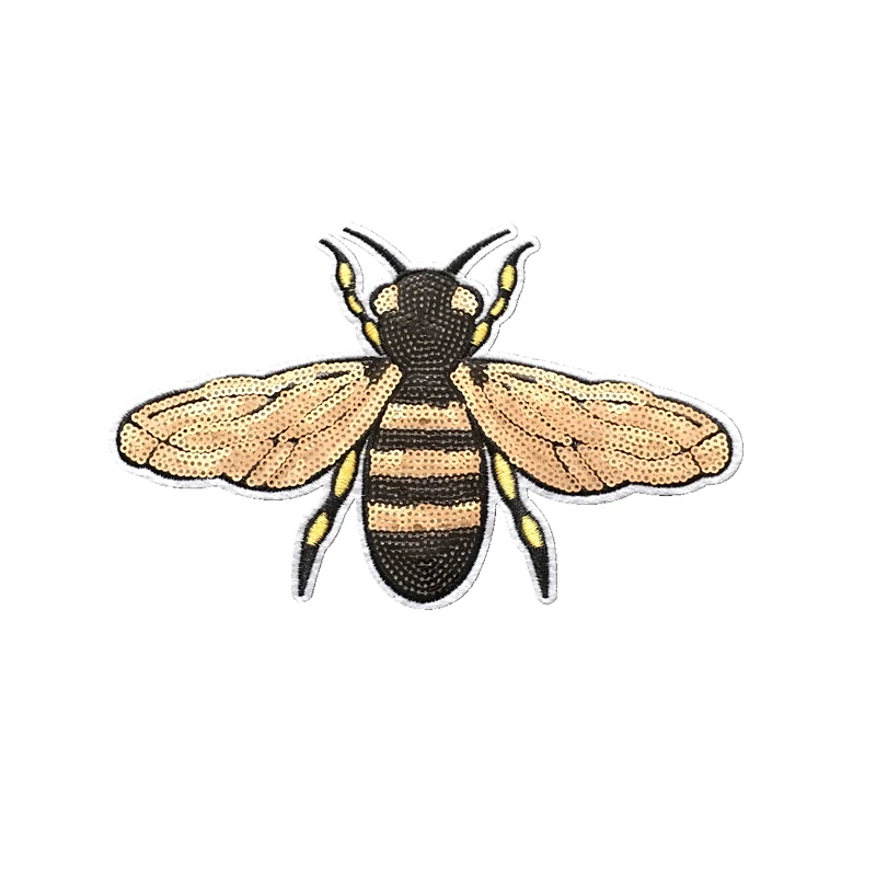 2 шт./компл. золотые нашивки пчела утюжок на патчи для одежды куртка DIY аксессуары