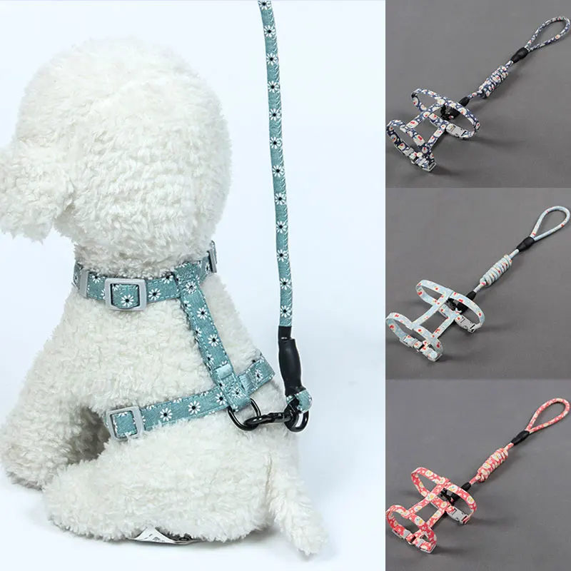 

Cat Dog Collar Leashes Dog Harness Leash Pet Supplies Portable Dog Hauling Cable Breathable Dog Leash Pet Rope Traction Harness