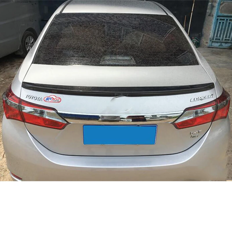 Багажник настоящий карбоновый спойлер corolla- высокое качество цвет заднее крыло автомобиля для Toyota corolla задний губы маленький спойлер хвост