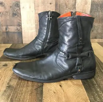 

Winter Fashion British Men Top Quality PU Leather Slip on Boots Breathable Chelsea Boots Male Casual Zapatos De Hombre TV127