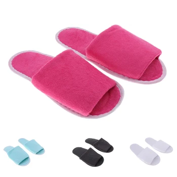 

Men Women Travel Hotel Breathable Foldable Non Disposable Slippers + A Pouch