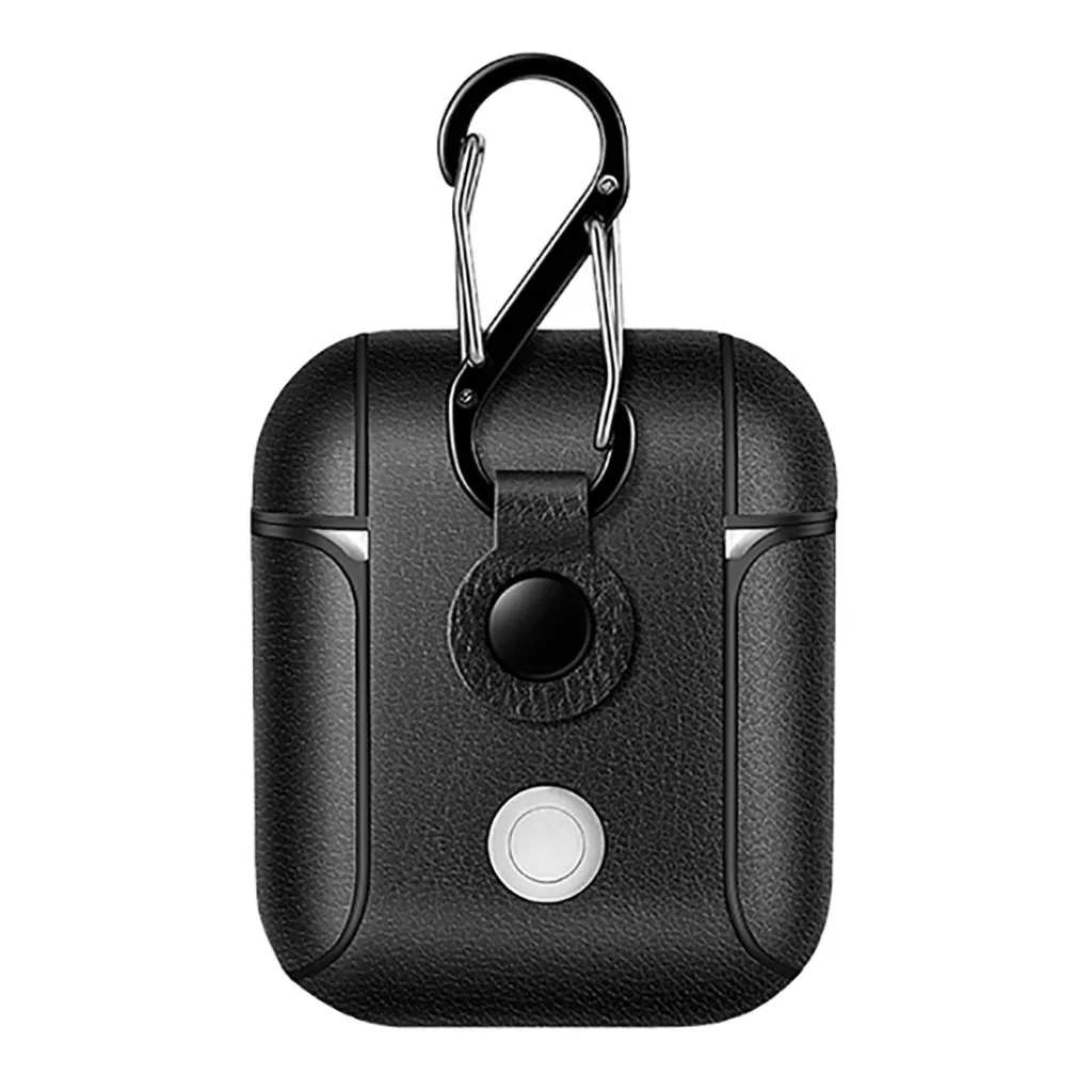 Для AirPods кожаный чехол для зарядного устройства защитный чехол с карабином защита от пыли спортивные наушники сумка для хранения