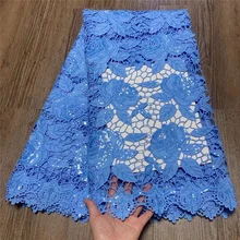 

PGC Nigerian Sequins Lace Fabrics For Party Wedding Dress High Quality Milk Silk African Lace Fabrics Sewing Clothing LY184-3