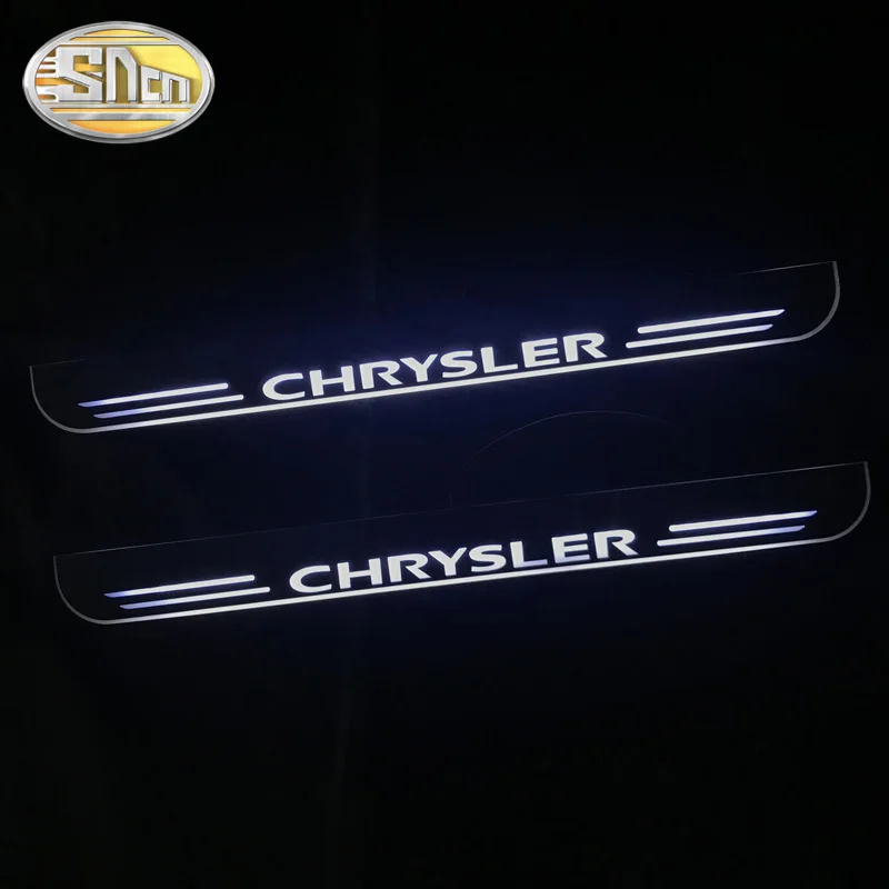 SNCN 4 шт. Автомобильный светодиодный дверной порог для Chrysler 300 300C 2005- ультратонкий акриловый Динамический светодиодный светильник