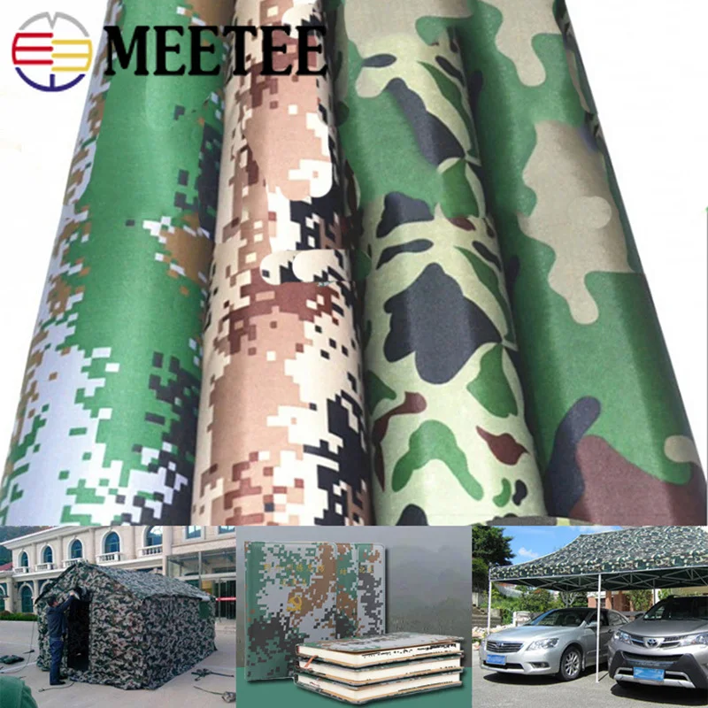 Meetee 50/100 см X 150 см 0,2 мм толщиной 450D Водонепроницаемый камуфляжная ткань Оксфорд ПВХ напольный шатер Скрапбукинг Ткань DIY Швейные
