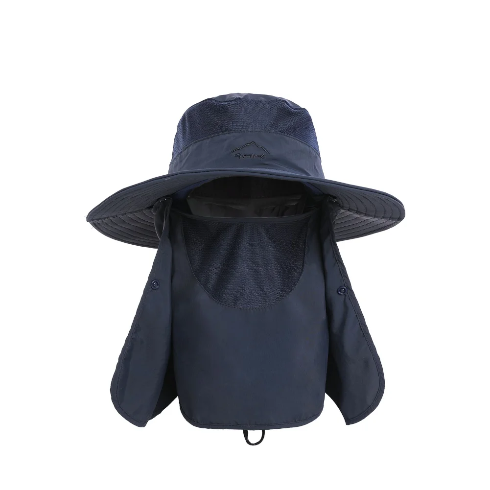 Balight Summer Sun Hats For Men Large Bucket Hat Foldable Breathable Anti UV Sun-proof Hiking Fishing Male Designer Hat Cap