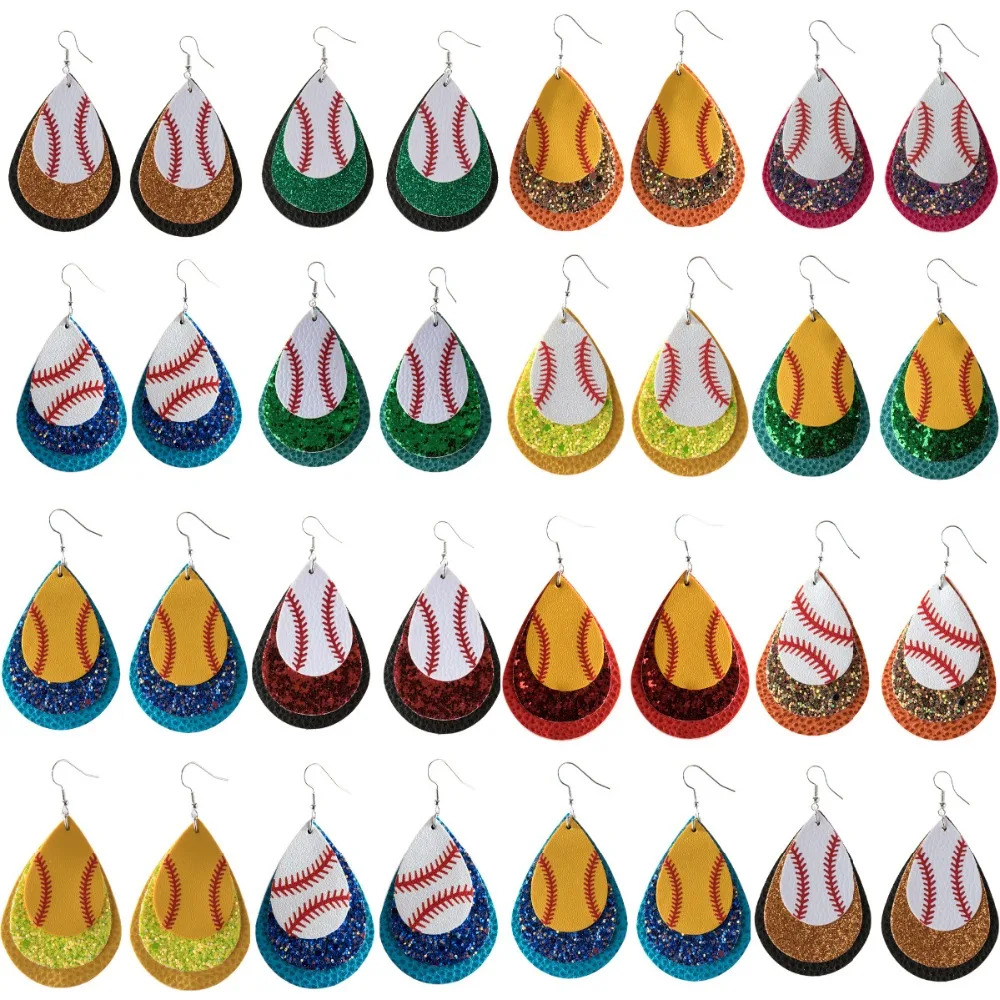 1 leather dangle earrings