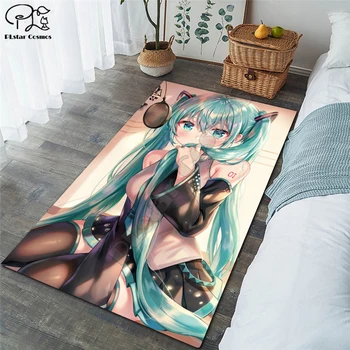 

Hatsune Miku anime carpet Anti-Skid Area Floor Mat 3D Rug Non-slip Mat Dining Room Living Room Soft Bedroom Carpet style-04