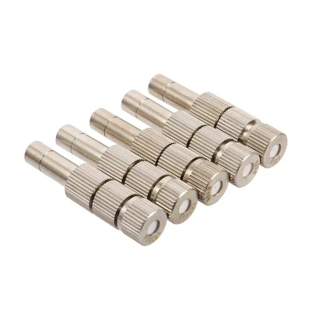 Misting Nozzles 6mm Metal Low Pressure Quick-connect Misting Nozzle With Filter inside 0.2/0.3/0.4/0.5/0.6mm Orifice Cooling Irrigation Sprayer