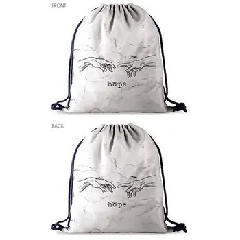 

Drawstring Bag School Library Swimming Gym Backpack Travel Adult Sports Daypack