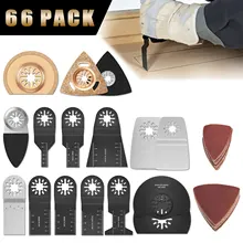 

66pc Oscillating Multi Tool Saw Blade for Multi Tool Cut Wood Plastic Polish Ceramic Tile Remove Dirty Electric Tool Accessories