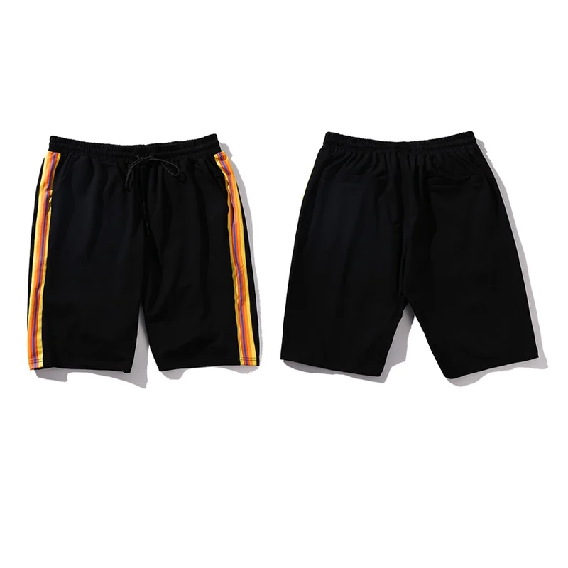 Black Friday plus size mens fitness gym shorts cotton football striped sport bodybuilding jogger shorts running men beachwear pants summer