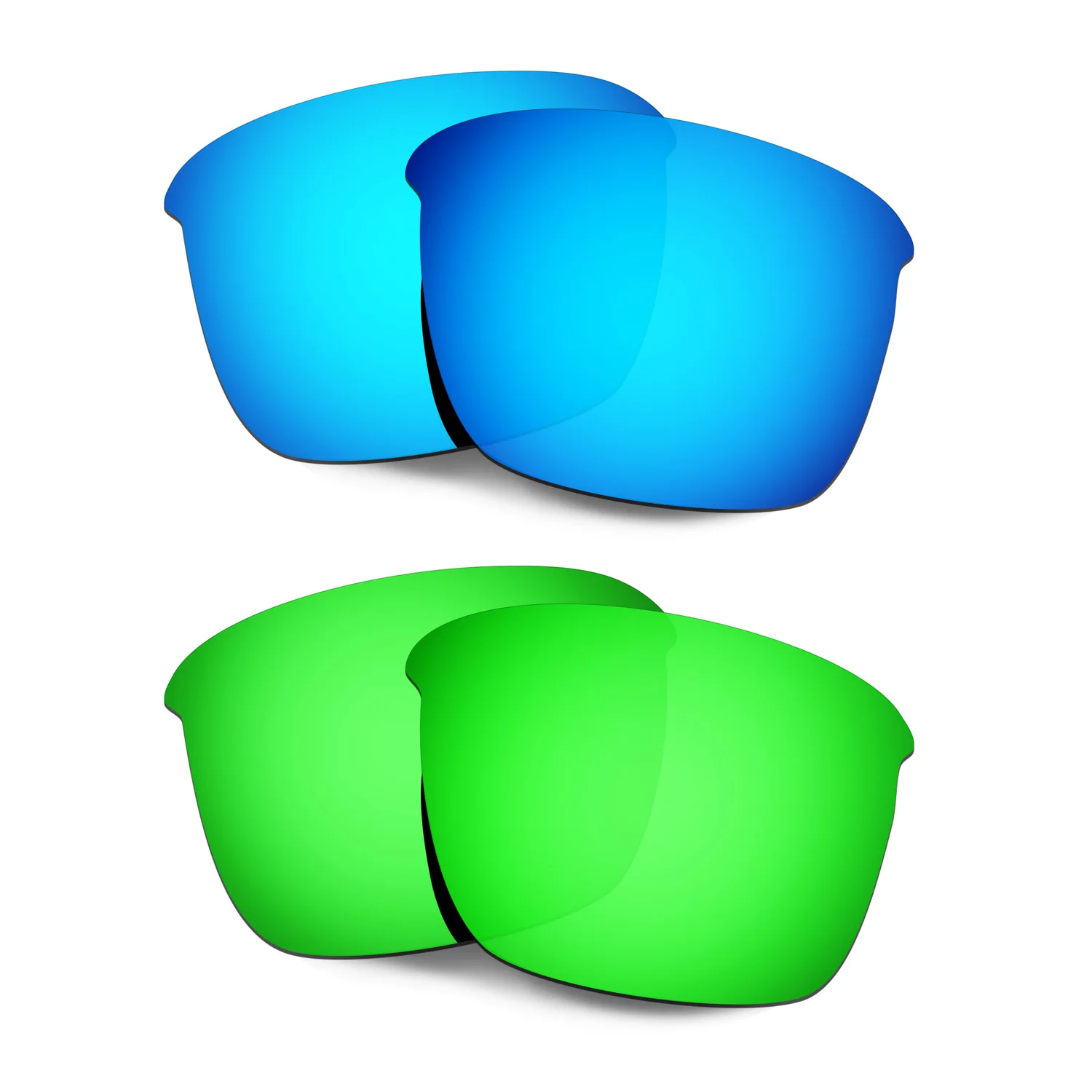 

HKUCO Polarized Replacement Lenses For Thinlink Sunglasses Blue/Green 2 Pairs