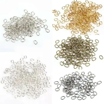 

1000Pcs/Bag 7*5mm Oval Gold/Silver/Bronze Color Metal Closed Split Jump Rings for DIY Jewelry Making Findings Connector