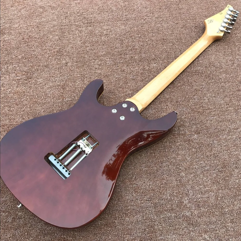 Custom shop ST electric guitar,Sunburst color tiger flame, Rosewood fingerboard guitarra,stratocastre gitaar289 (4)