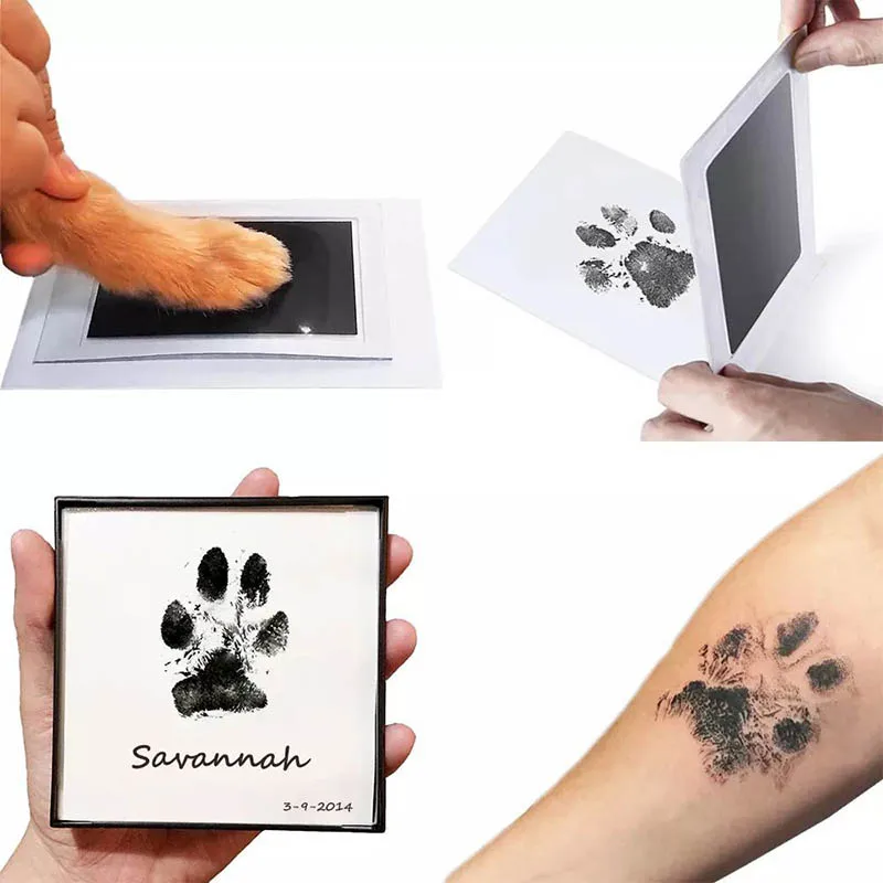 Cuidados Com o bebê Não-Tóxico Kit Handprint Pegada Imprint Fundição de Lembranças Do Bebê Recém-nascidos Do Bebê Almofada de Tinta Pegada Infantil Brinquedo Argila presentes