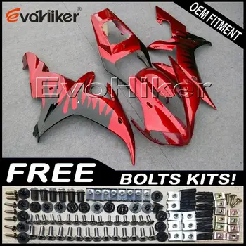 

Custom motorcycle fairing for YZF-R1 2002-2003 ABS plastic motorcycle hull red+gifts