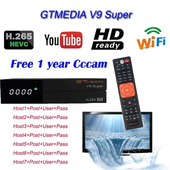 

Receptor GTMEDIA V9 Super Full HD 1080P Satellite Decoder Supports DVB S2 H.265 USB2.0 Built-in WIFI Free 2Year Spain freesat v9