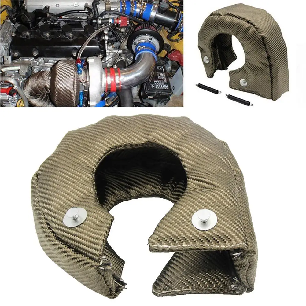 Turbocharger Heat Shield Single Titanium Turbo Heat Shield Blanket Barrier Turbo Charger Cover forT3/T25/T28/GT25/GT28/GT30/GT32/GT35/GT37/CT26 Small and Medium or Other T3 Turbocharger 