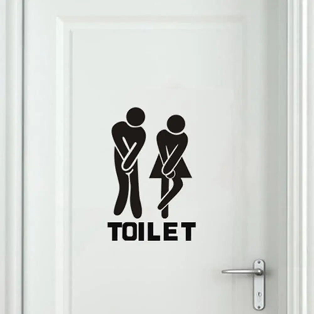 1 шт. женская и Мужская самоклеящаяся Съемная Наклейка на стену дверь туалет знак