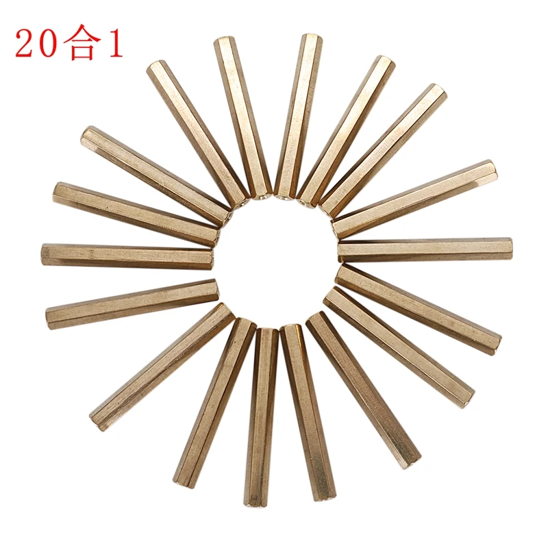 

Promotion! 20 Pcs M3X40mm Gold Tone Female Thread Standoff Hexagonal Spacer