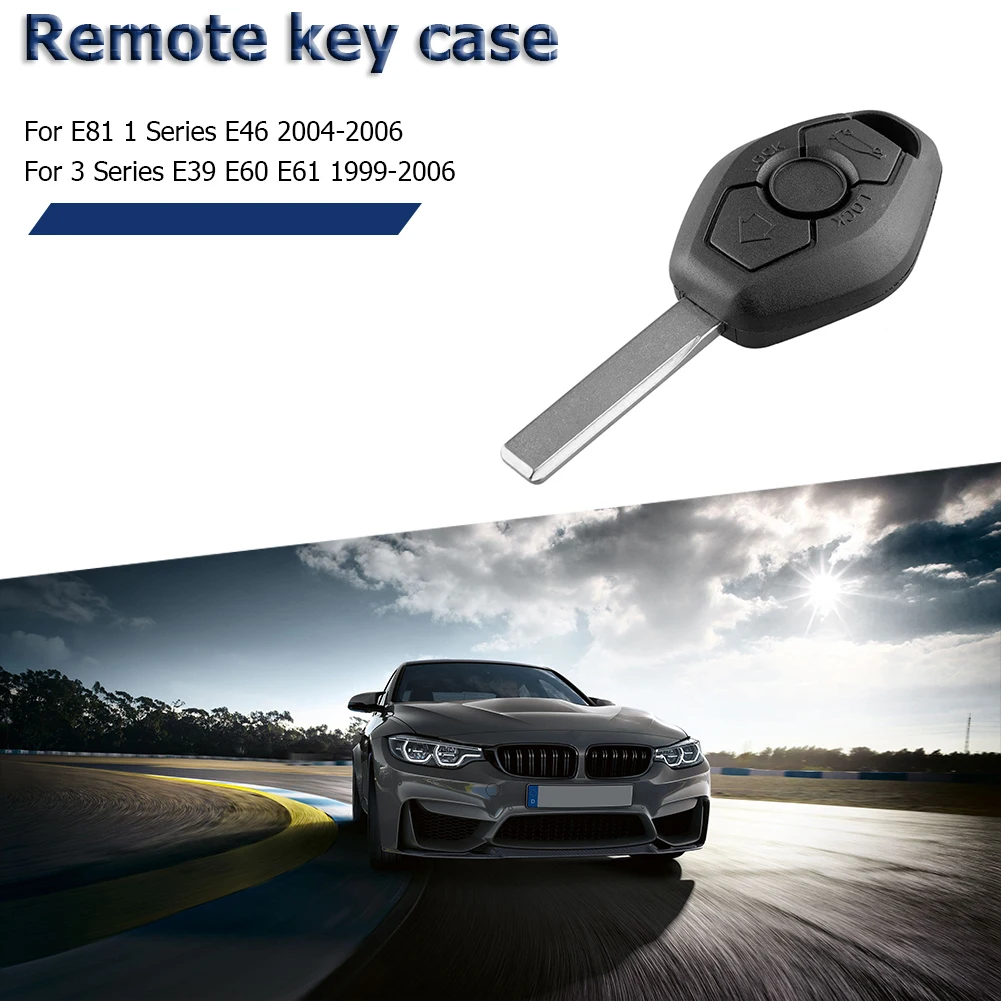 3 Buttons Remote Car Key Fob Case Shell Replacement Car Key Shell Car Remote Key Car Key Key Shell Key Case for BMW E81 E46 E39 E60 E61 E63 E38 E83 Car Accessories