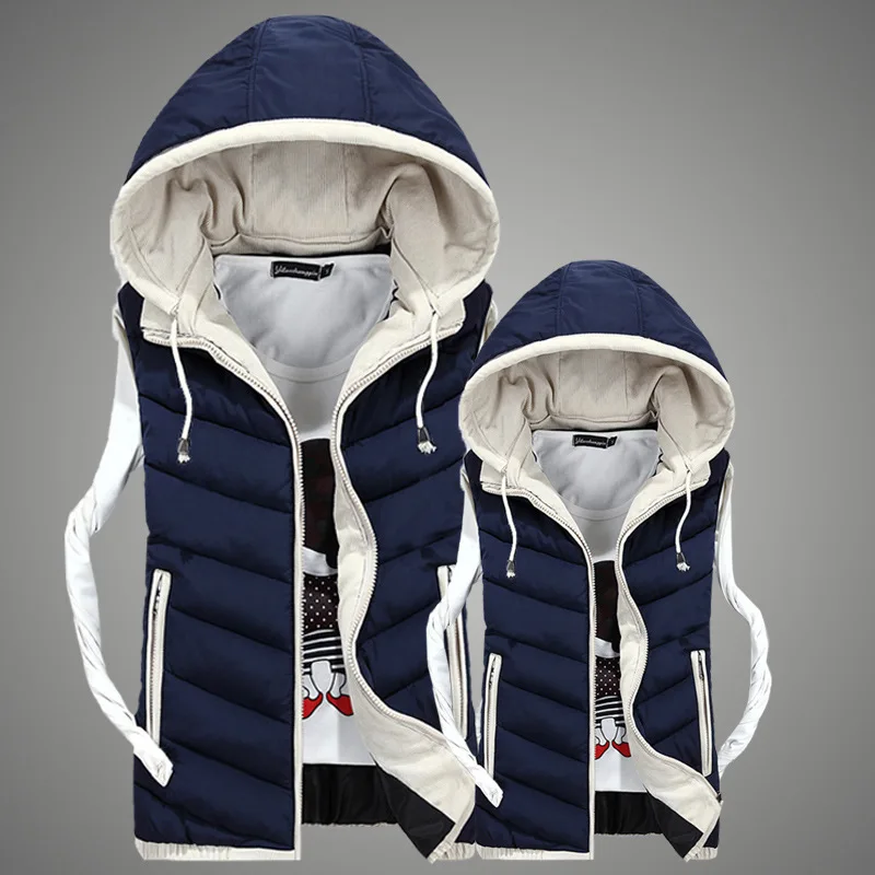 Мужской жилет, осень и зима, стиль, хлопок, корейский стиль, приталенный, Повседневный, плюс бархат, жилет, брендовая мужская одежда