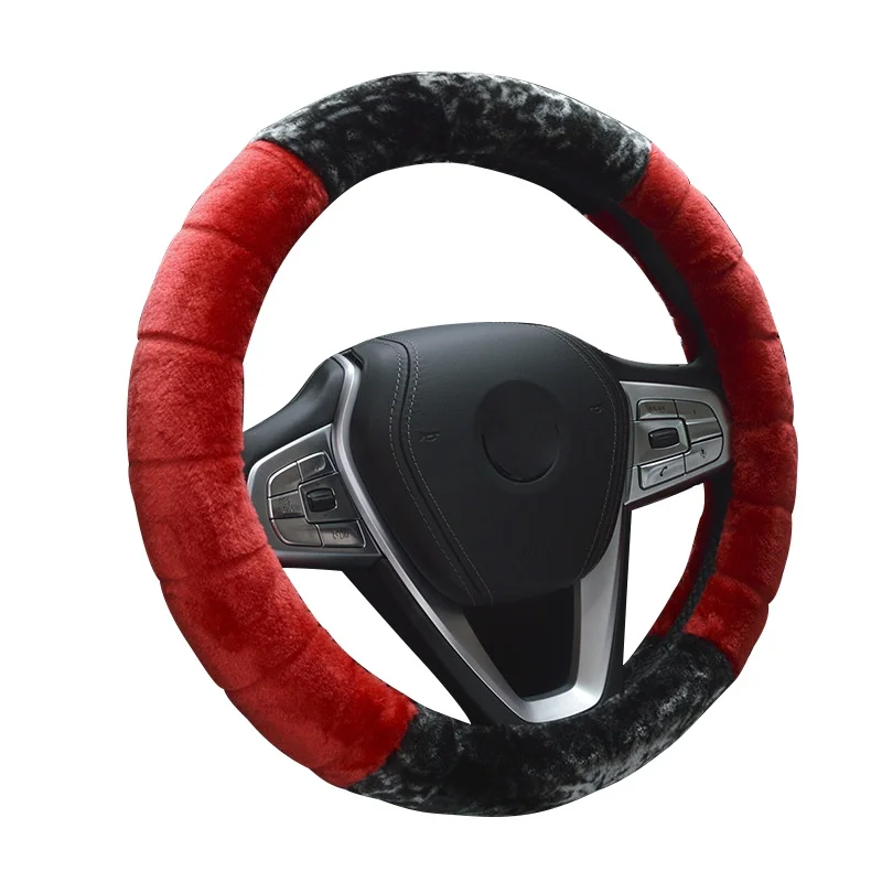 

Protector Cover 38cm 2018 Winter Soft Short Fur Car Steering Wheel Cover High-density Warm Plush Steering Wheel Cover
