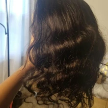 Pelucas de cabello humano brasileño liso para mujeres negras, 26, 28, 30 pulgadas, 13x4, sin pegamento