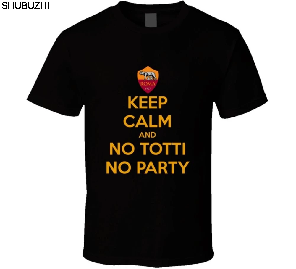 

AS Roma Totti Keep Calm T Shirt Summer Style Hip Hop Men T-Shirt Tops Cartoon Hip Hop Shirt Short Sleeve Brand TOP TEE