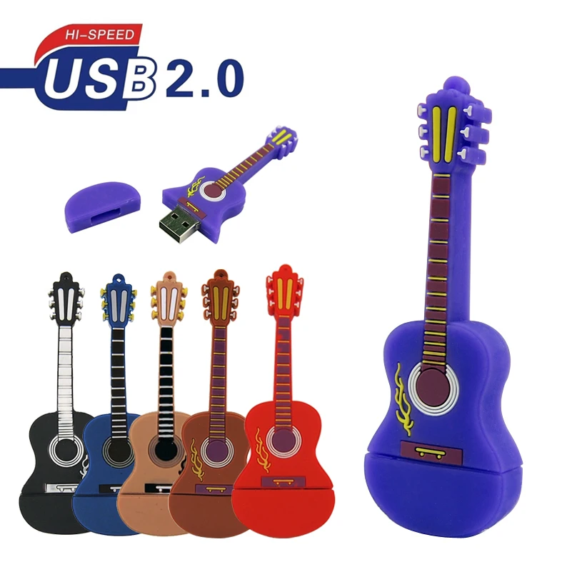Классическая гитара, Usb флеш-накопитель, 32 ГБ, флешка, 64 ГБ, 128 Мб, мультфильм,, флеш-накопитель Usb 2,0 для фотосъемки, свадьба, классный подарок